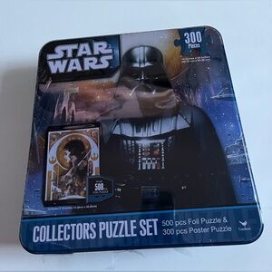 New 2011 Star Wars Collectors Foil Puzzle Set 500 Pieces + 300 Piece Poster